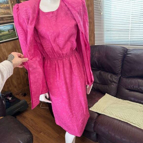 Vintage Barbiecore Retro Dress and Jacket Set - Picture 4 of 6